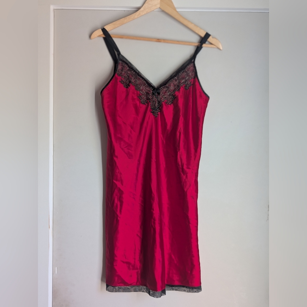 Vintage Oscar DeLa Renta Sexy Red Night Gown Sz-S